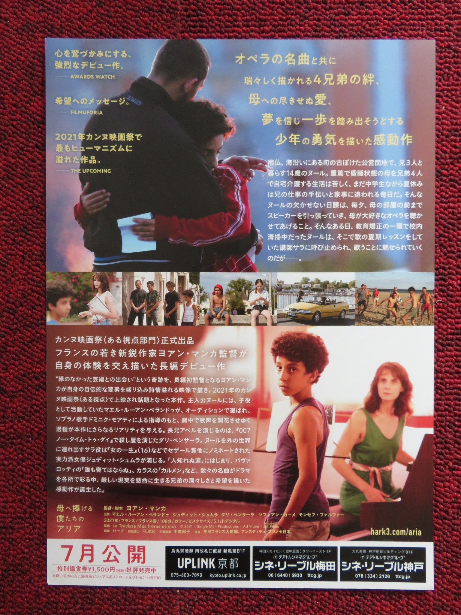 MY BROTHERS AND I JAPANESE CHIRASHI (B5) POSTER JUDITH CHEMLA DALI BENSSALAH '21 - Rendezvous Cinema