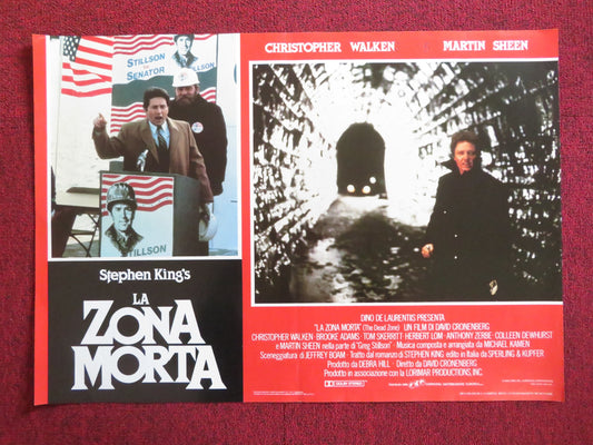THE DEAD ZONE - E ITALIAN FOTOBUSTA POSTER KING CRONENBERG WALKEN SHEEN 1983