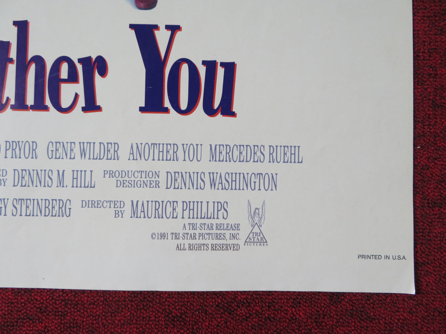 ANOTHER YOU FOLDED US ONE SHEET POSTER RICHARD PRYOR GENE WILDER 1991 - Rendezvous Cinema