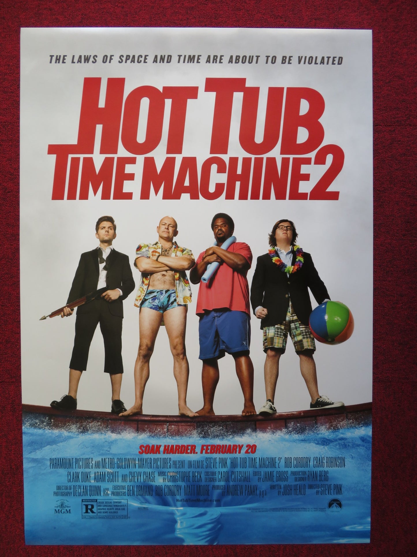 HOT TUB TIME MACHINE 2 US ONE SHEET ROLLED POSTER ROB CORDDRY C. ROBINSON 2015 - Rendezvous Cinema