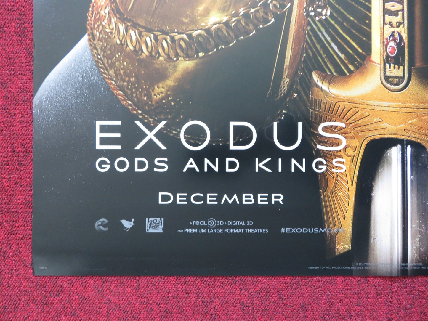EXODUS: GODS AND KINGS -VERSION C US ONE SHEET ROLLED POSTER CHRISTIAN BALE 2014 - Rendezvous Cinema