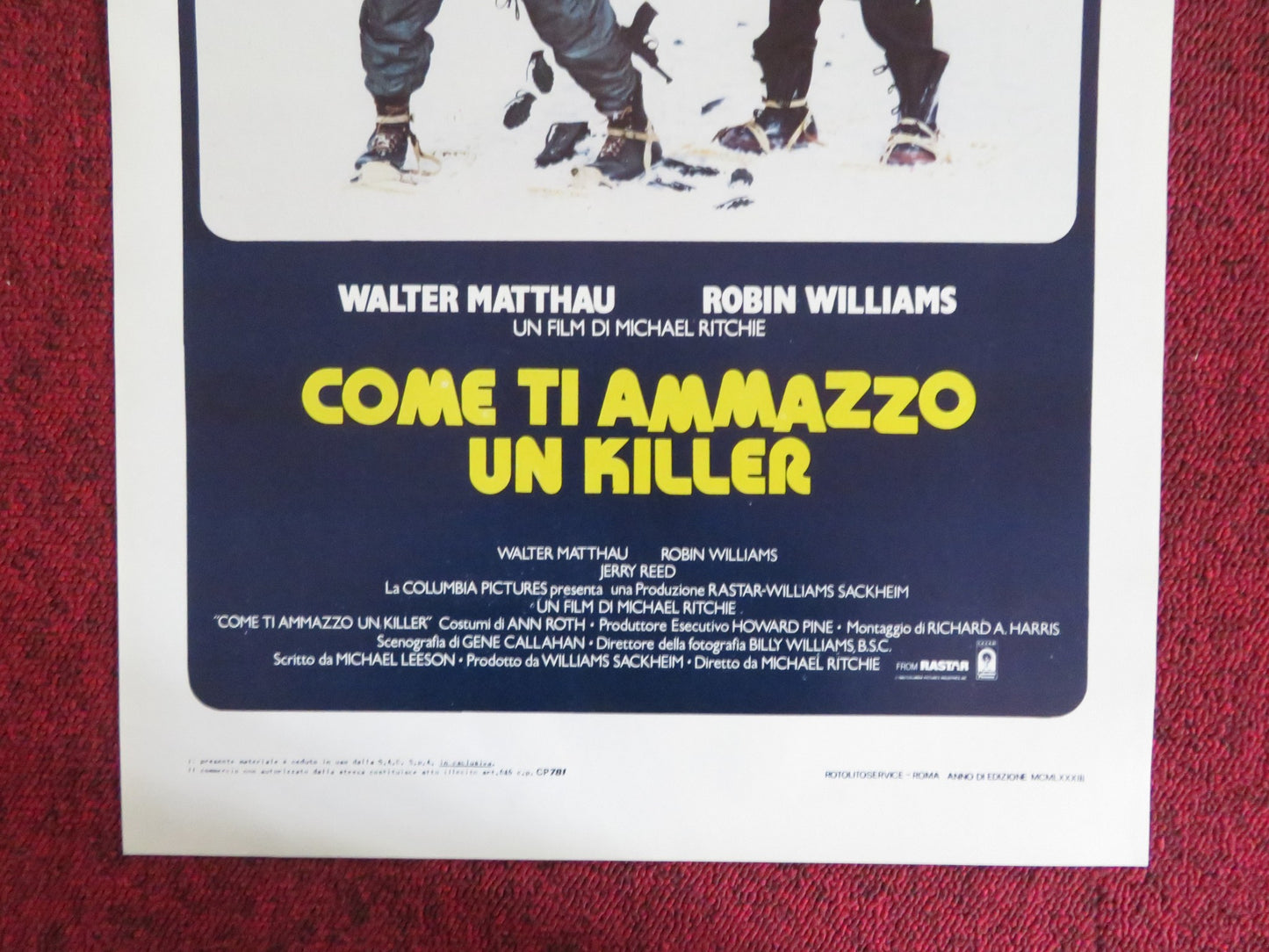 THE SURVIVORS ITALIAN LOCANDINA POSTER WALTER MATTHAU ROBIN WILLIAMS 1983