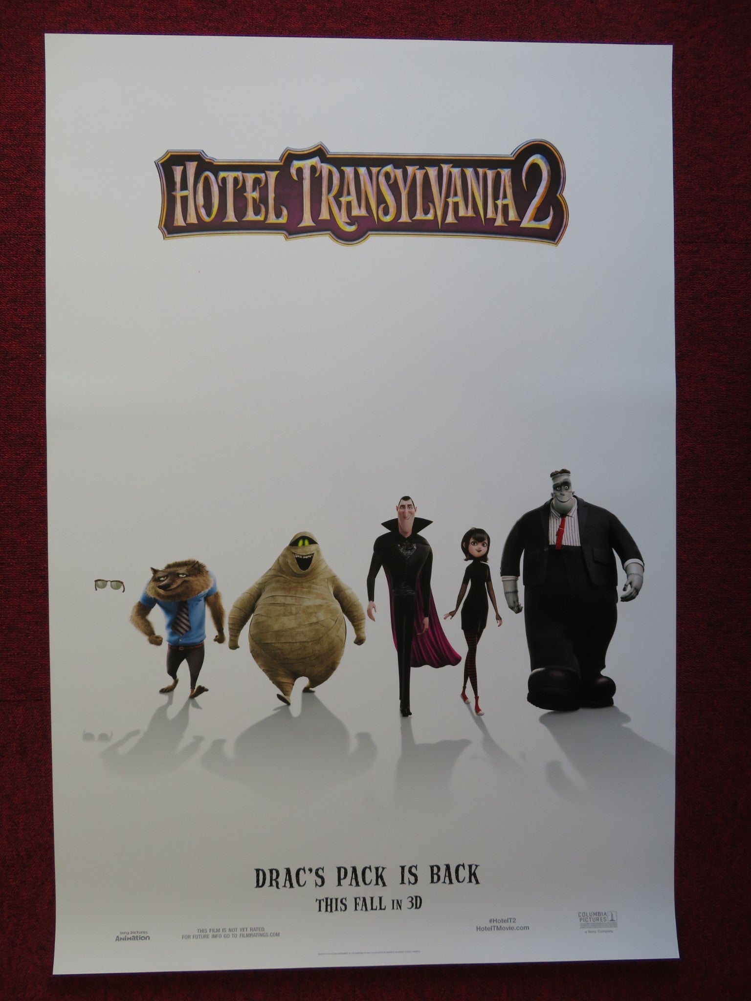 HOTEL TRANSYLVANIA 2 US ONE SHEET ROLLED POSTER ADAM SANDLER SELENA GOMEZ 2015 - Rendezvous Cinema