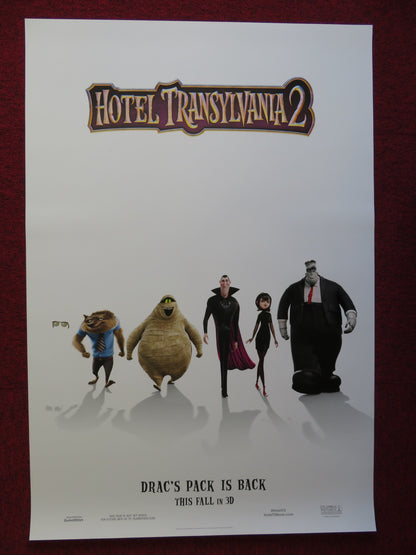 HOTEL TRANSYLVANIA 2 US ONE SHEET ROLLED POSTER ADAM SANDLER SELENA GOMEZ 2015 - Rendezvous Cinema
