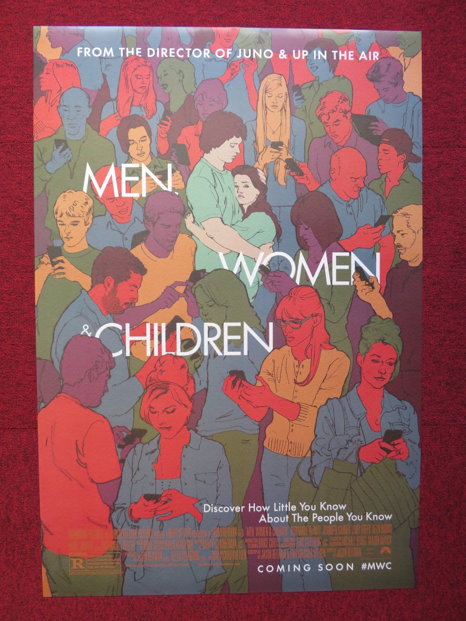 MEN, WOMEN & CHILDREN US ONE SHEET ROLLED POSTER ADAM SANDLER J. GARNER 2014 - Rendezvous Cinema