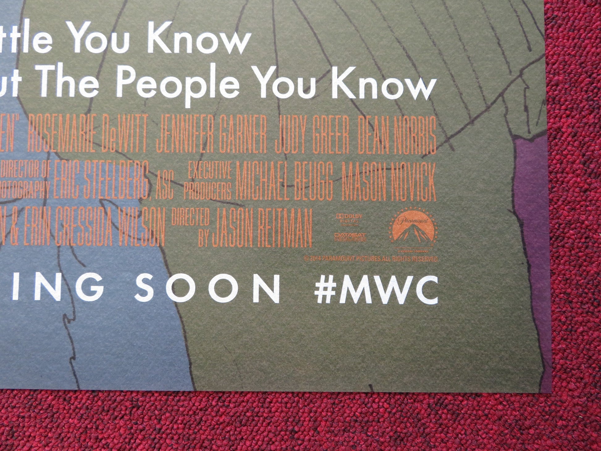 MEN, WOMEN & CHILDREN US ONE SHEET ROLLED POSTER ADAM SANDLER J. GARNER 2014 - Rendezvous Cinema