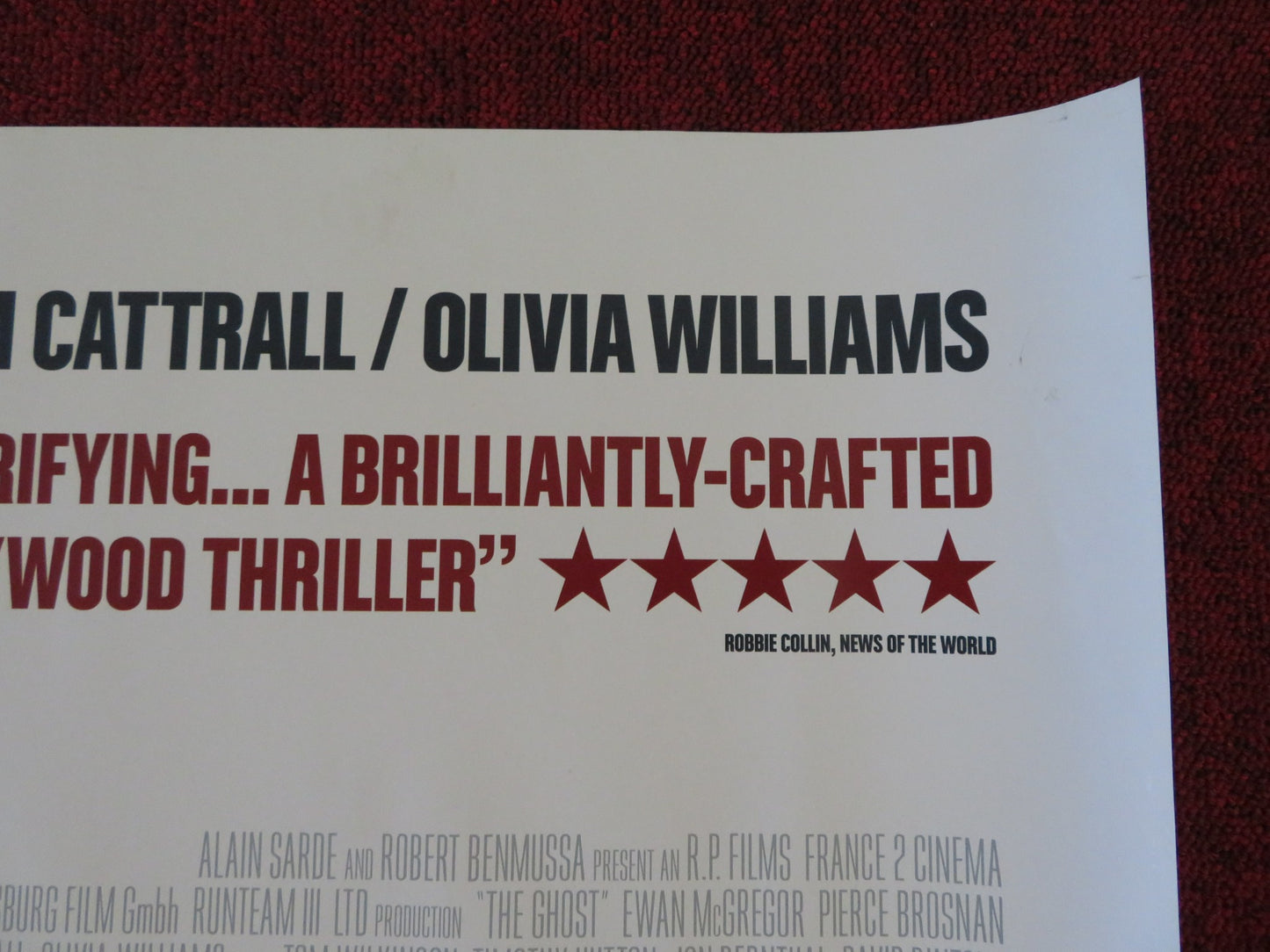 THE GHOST WRITER UK QUAD (30"x 40") ROLLED POSTER EWAN MCGREGOR P. BROSNAN 2010 - Rendezvous Cinema