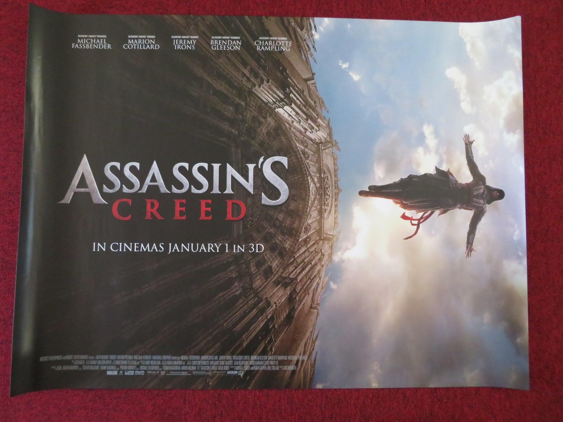 ASSASSIN'S CREED UK QUAD (30"x 40") ROLLED POSTER MICHAEL FASSBENDER 2016 - Rendezvous Cinema