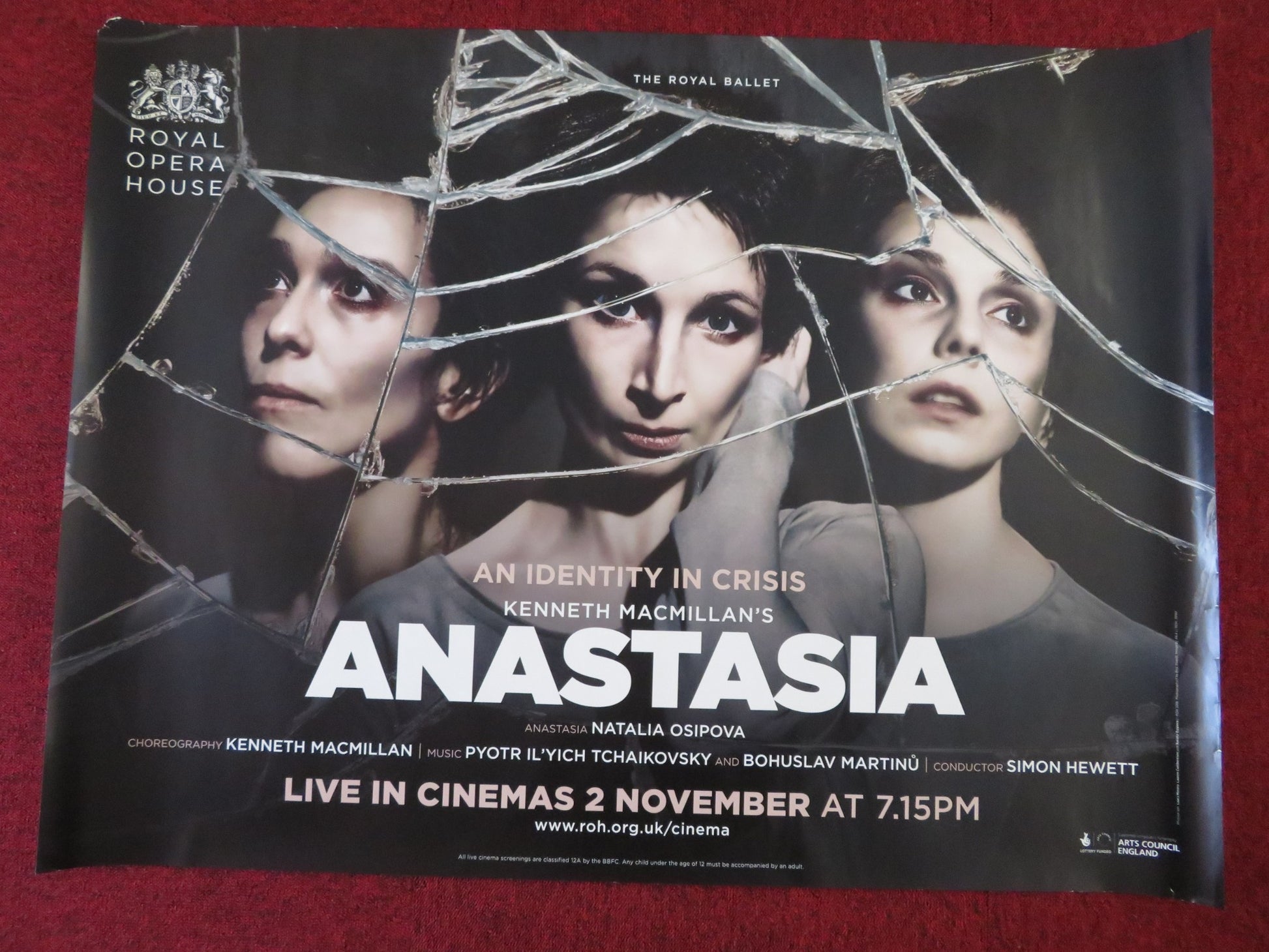 ANASTASIA UK QUAD (30"x 40") ROLLED POSTER ROYAL BALLET TCHAIKOVSKY 2016 - Rendezvous Cinema