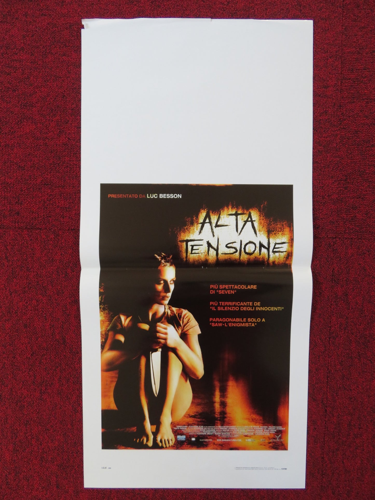 ALTA TENSIONE / HIGH TENSION ITALIAN LOCANDINA POSTER CECILE DE FRANCE 2003 - Rendezvous Cinema