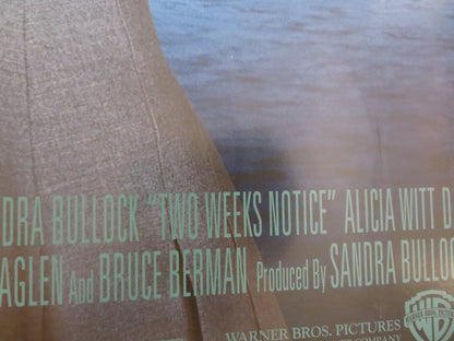 TWO WEEKS NOTICE UK QUAD (30"x 40") ROLLED POSTER HUGH GRANT SANDRA BULLOCK 2002 - Rendezvous Cinema