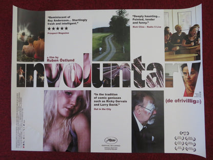 INVOLUNTARY UK QUAD (30"x 40") ROLLED POSTER VILLMAR BJORKMAN LEIF EDLUND 2008 - Rendezvous Cinema