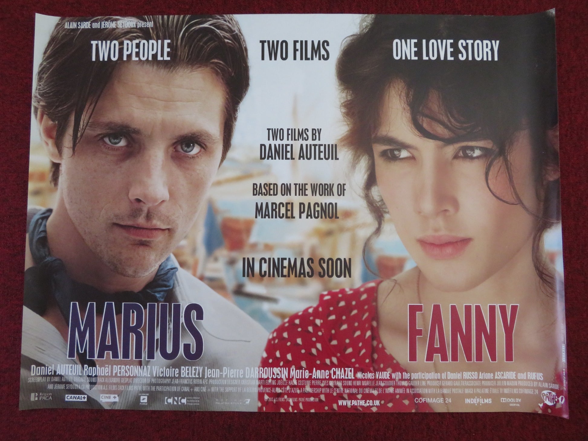 MARIUS / FANNY UK QUAD (30"x 40") ROLLED POSTER DANIEL AUTEUIL V. BELEZY 2013 - Rendezvous Cinema