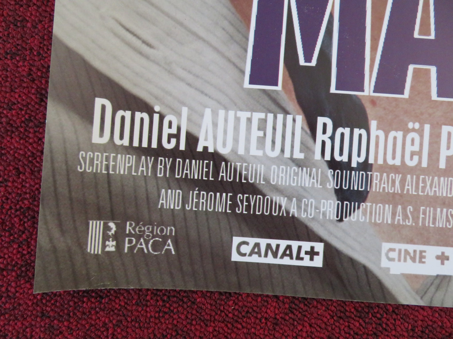 MARIUS / FANNY UK QUAD (30"x 40") ROLLED POSTER DANIEL AUTEUIL V. BELEZY 2013 - Rendezvous Cinema
