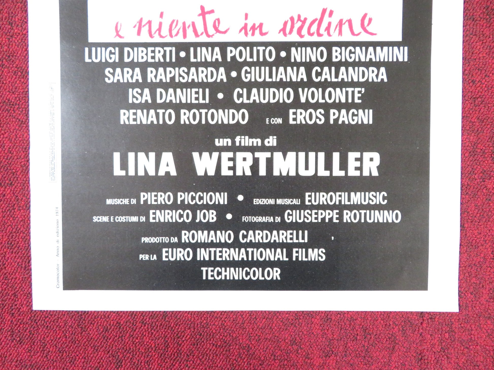ALL SCREWED UP ITALIAN LOCANDINA POSTER LUIGI DIBERTI LINA POLITO 1974 - Rendezvous Cinema
