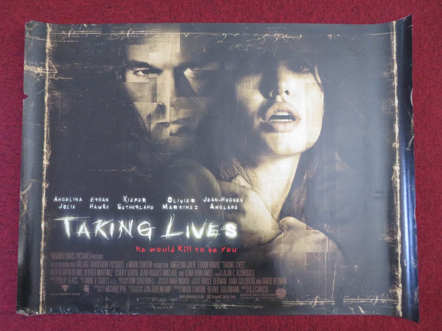 TAKING LIVES UK QUAD (30"x 40") ROLLED POSTER ANGELINA JOLIE ETHAN HAWKE 2004 - Rendezvous Cinema