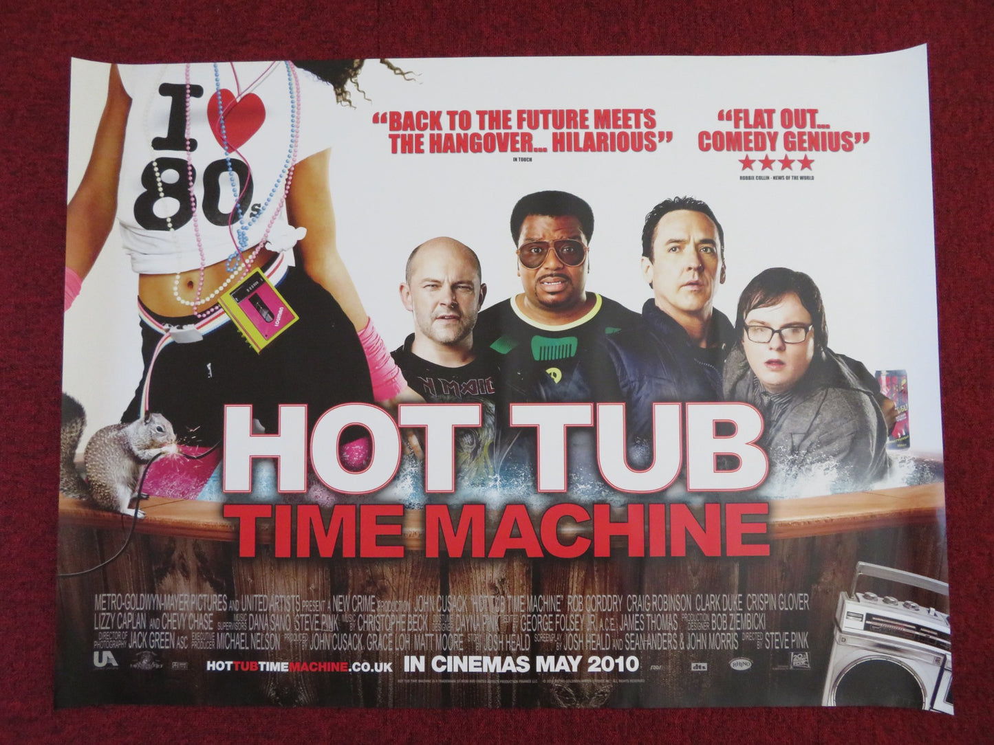 HOT TUB TIME MACHINE UK QUAD (30"x 40") ROLLED POSTER JOHN CUSACK C. DUKE 2010 - Rendezvous Cinema