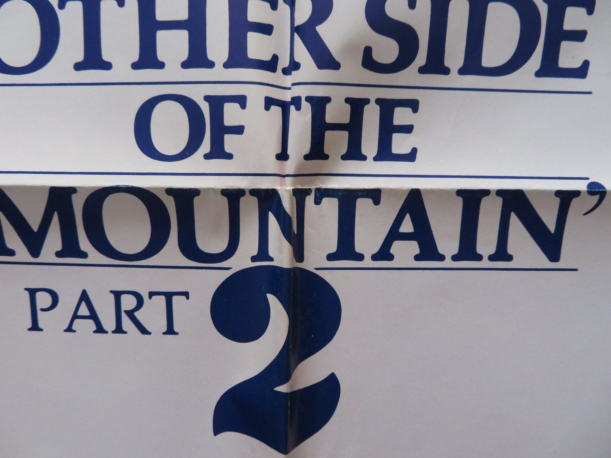 THE OTHER SIDE OF THE MOUNTAIN PART 2 FOLDED US ONE SHEET POSTER M. HASSETT 1978 - Rendezvous Cinema