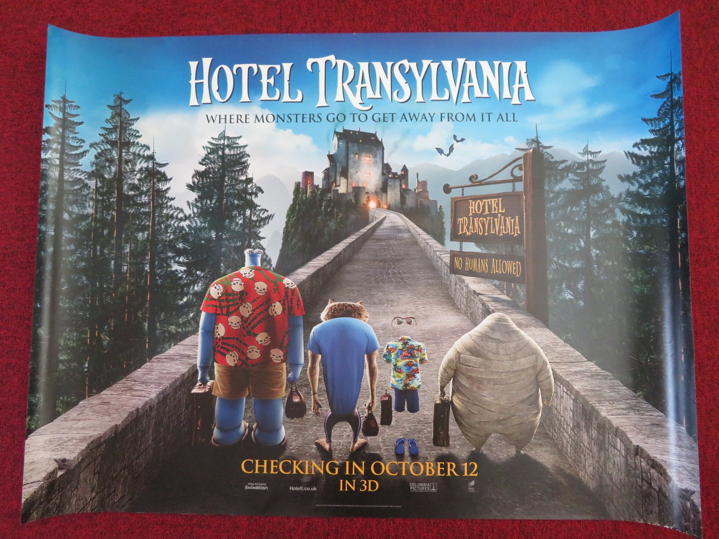HOTEL TRANSYLVANIA UK QUAD (30"x 40") ROLLED POSTER ADAM SANDLER S. GOMEZ 2012 - Rendezvous Cinema