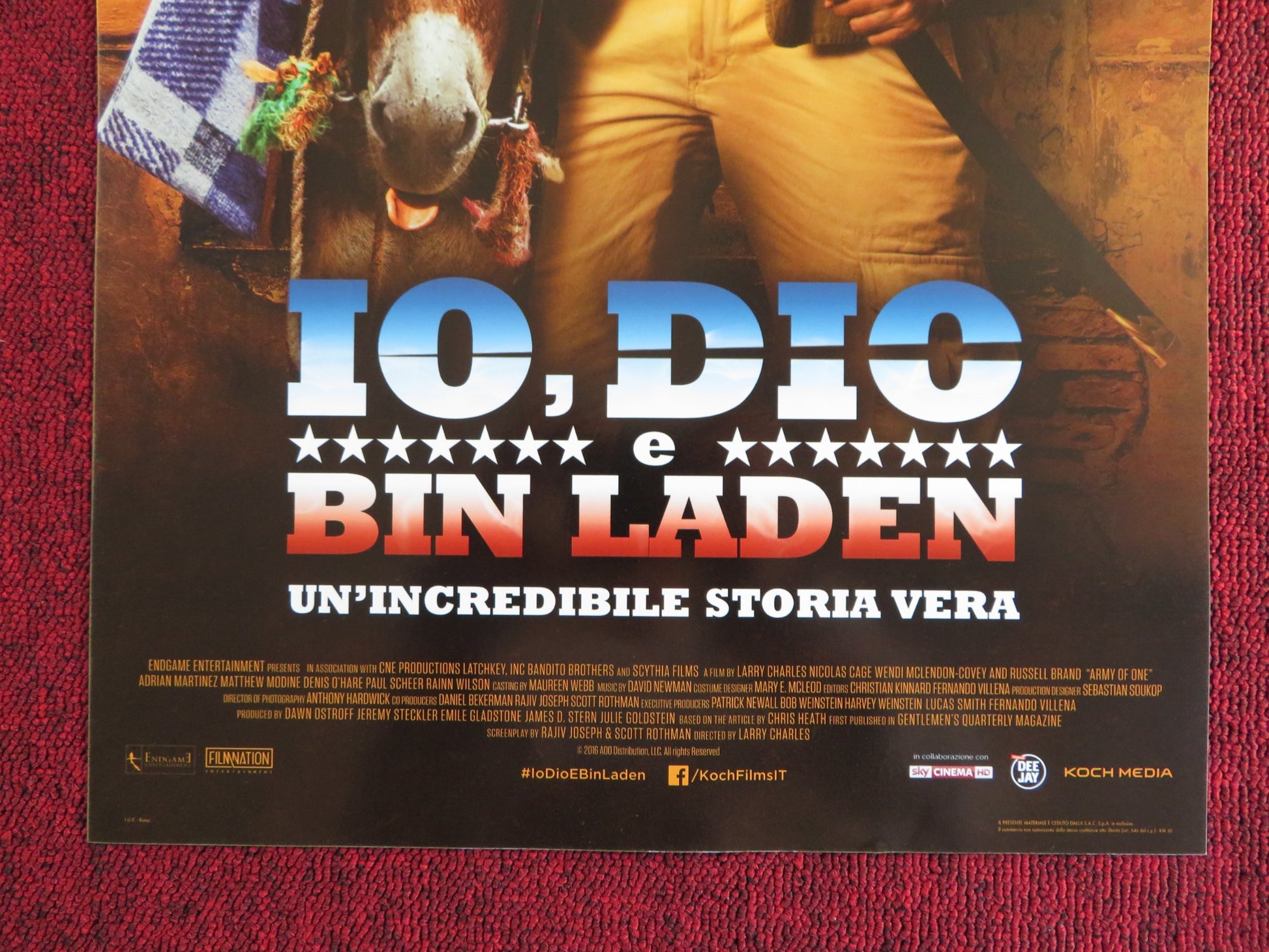 ARMY OF ONE ITALIAN LOCANDINA POSTER NICOLAS CAGE RUSSELL BRAND 2016 - Rendezvous Cinema