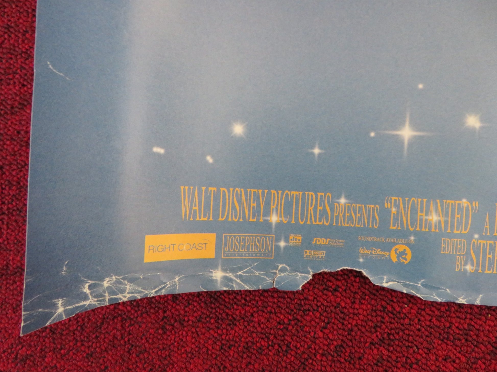 ENCHANTED UK QUAD (30"x 40") ROLLED POSTER DISNEY AMY ADAMS PATRICK DEMPSEY 2007 - Rendezvous Cinema