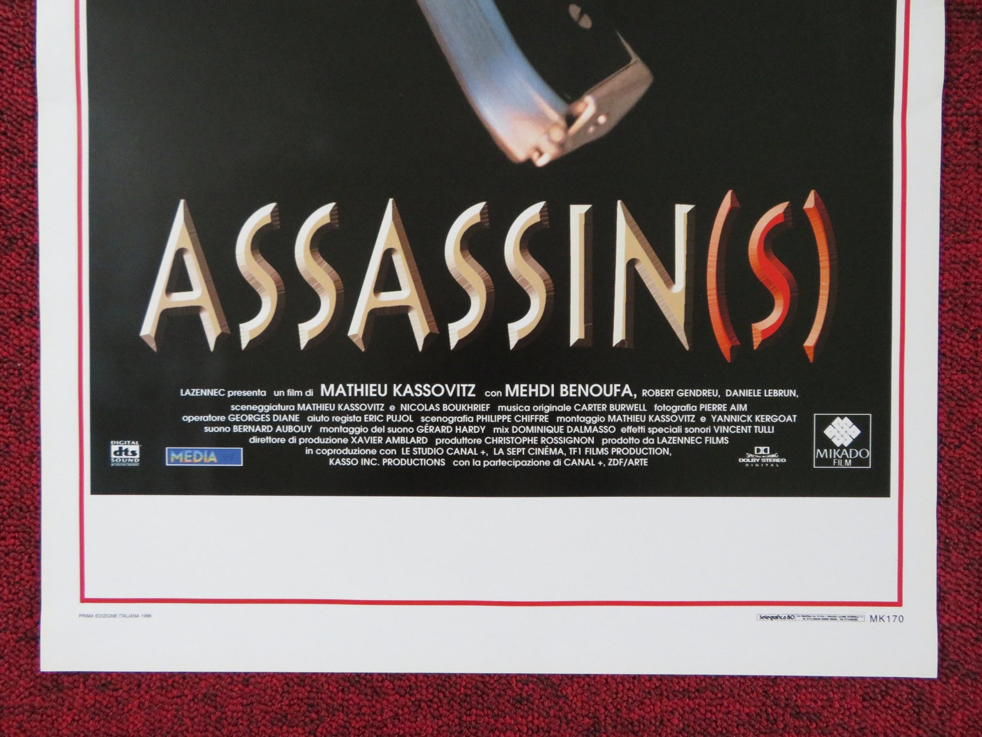 ASSASSIN(S) ITALIAN LOCANDINA POSTER MICHEL SERRAULT MATHIEU KASSOVITZ 1998 - Rendezvous Cinema