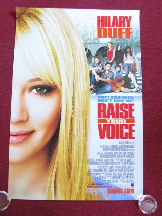 RAISE YOUR VOICE US ONE SHEET ROLLED POSTER HILARY DUFF OLIVER JAMES 2004