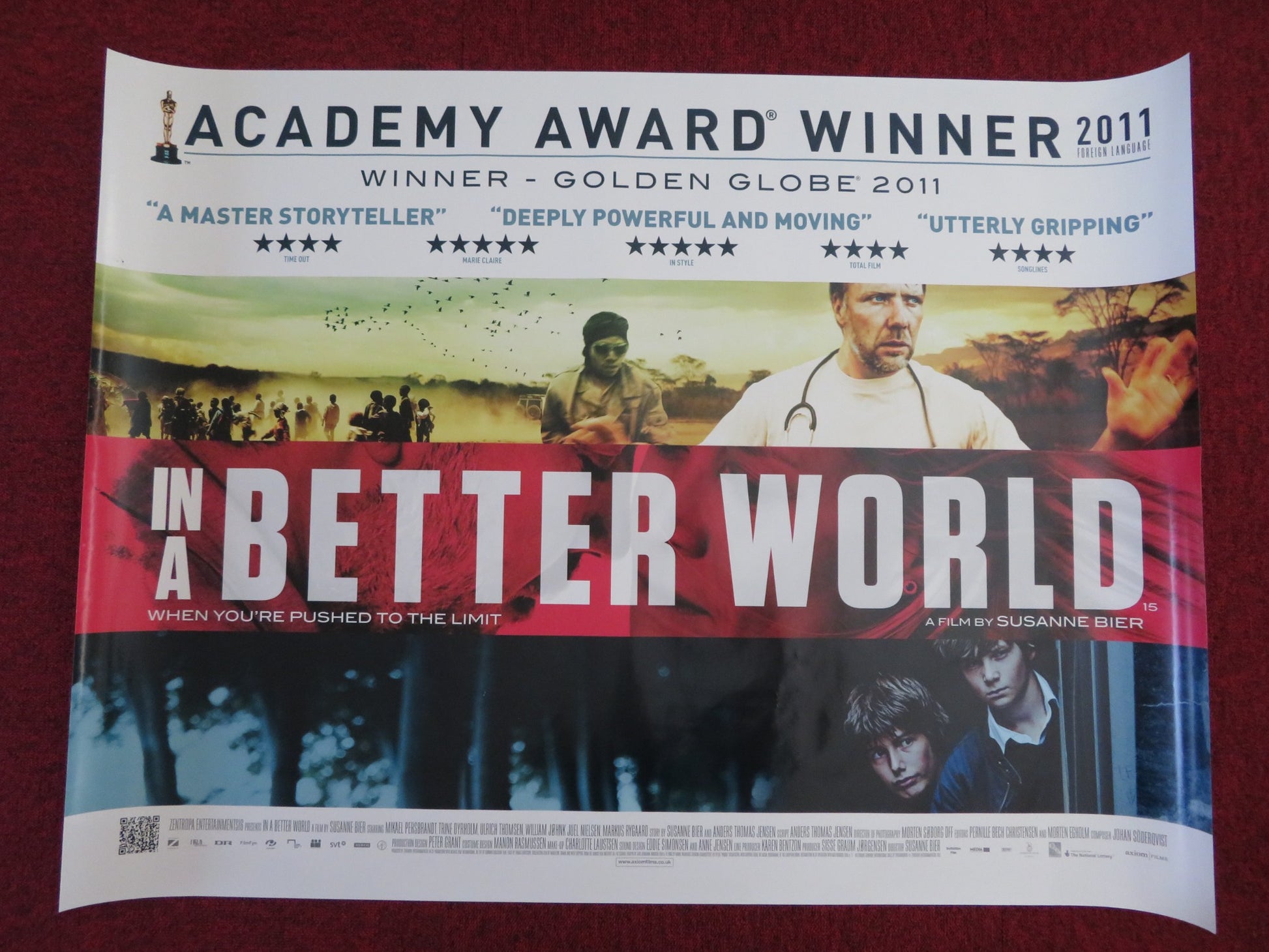 IN A BETTER WORLD UK QUAD (30"x 40") ROLLED POSTER MIKAEL PERSBRANDT 2010 - Rendezvous Cinema