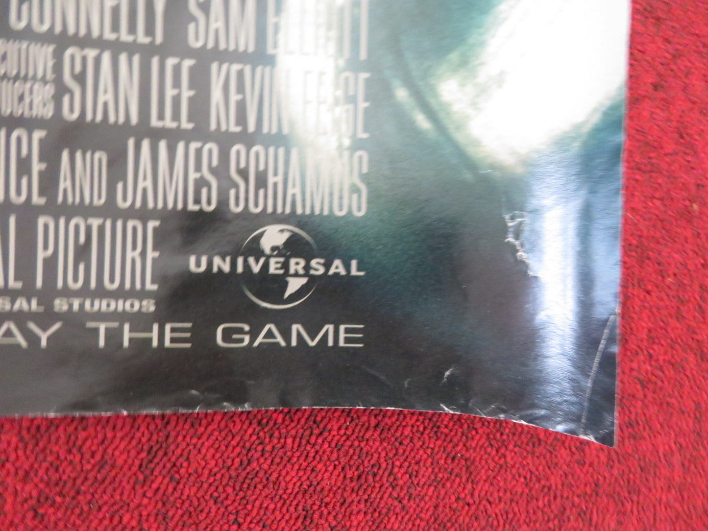 HULK UK QUAD (30"x 40") ROLLED POSTER ERIC BANA JENNIFER CONNELLY 2002 MARVEL - Rendezvous Cinema