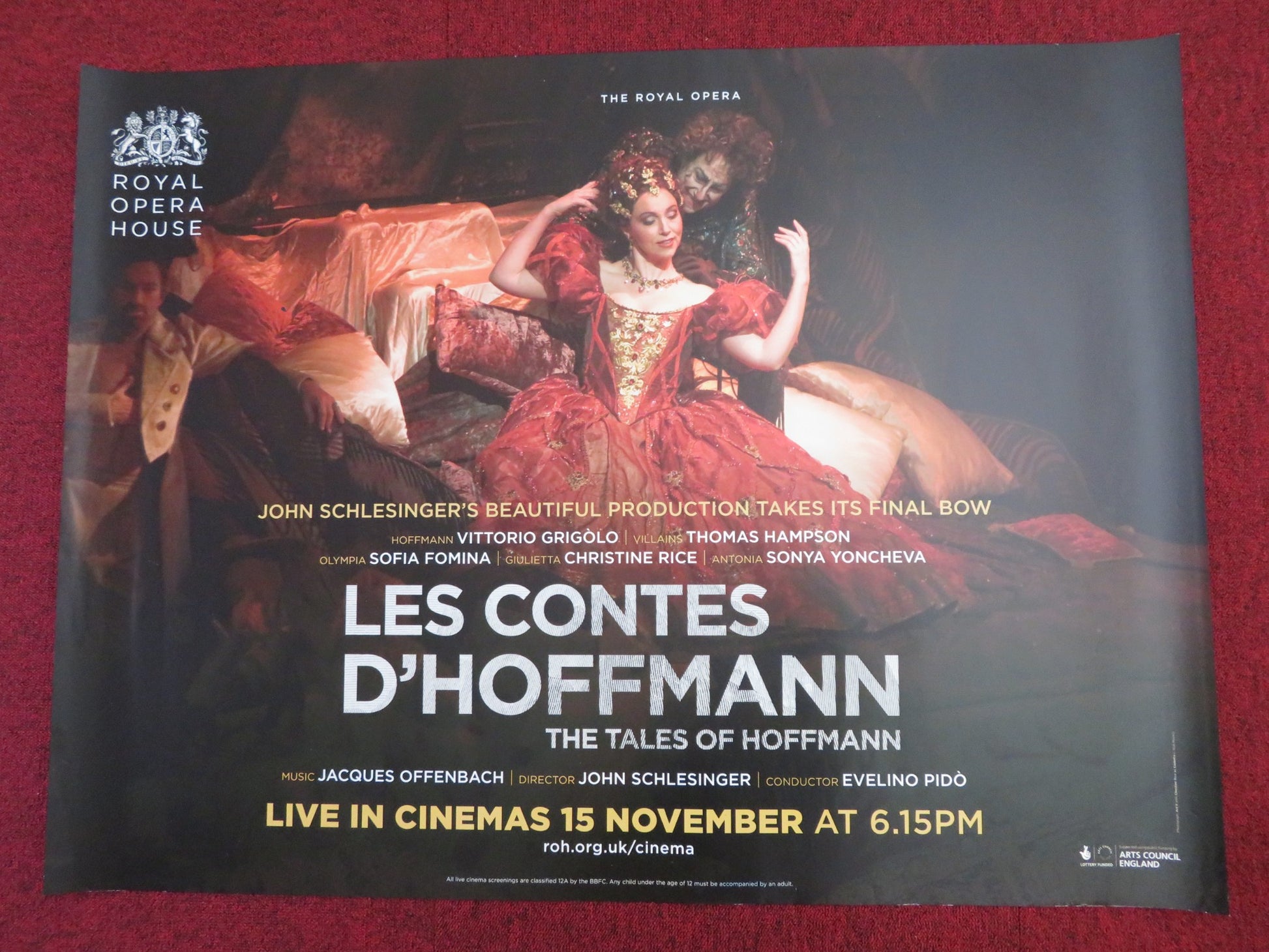 LES CONTES D'HOFFMAN THE ROYAL OPERA HOUSE UK QUAD (30"x 40") ROLLED POSTER 2016 - Rendezvous Cinema