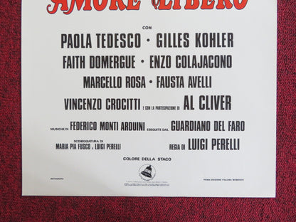 AMORE GRANDE, AMORE LIBERO ITALIAN LOCANDINA POSTER PAOLA TEDESCO 1976 - Rendezvous Cinema