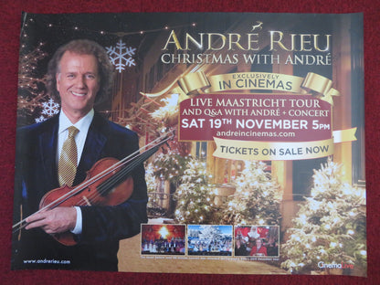 CHRISTMAS WITH ANDRE - ANDRE RIEU LIVE UK QUAD (30"x 40") ROLLED POSTER 2015 - Rendezvous Cinema