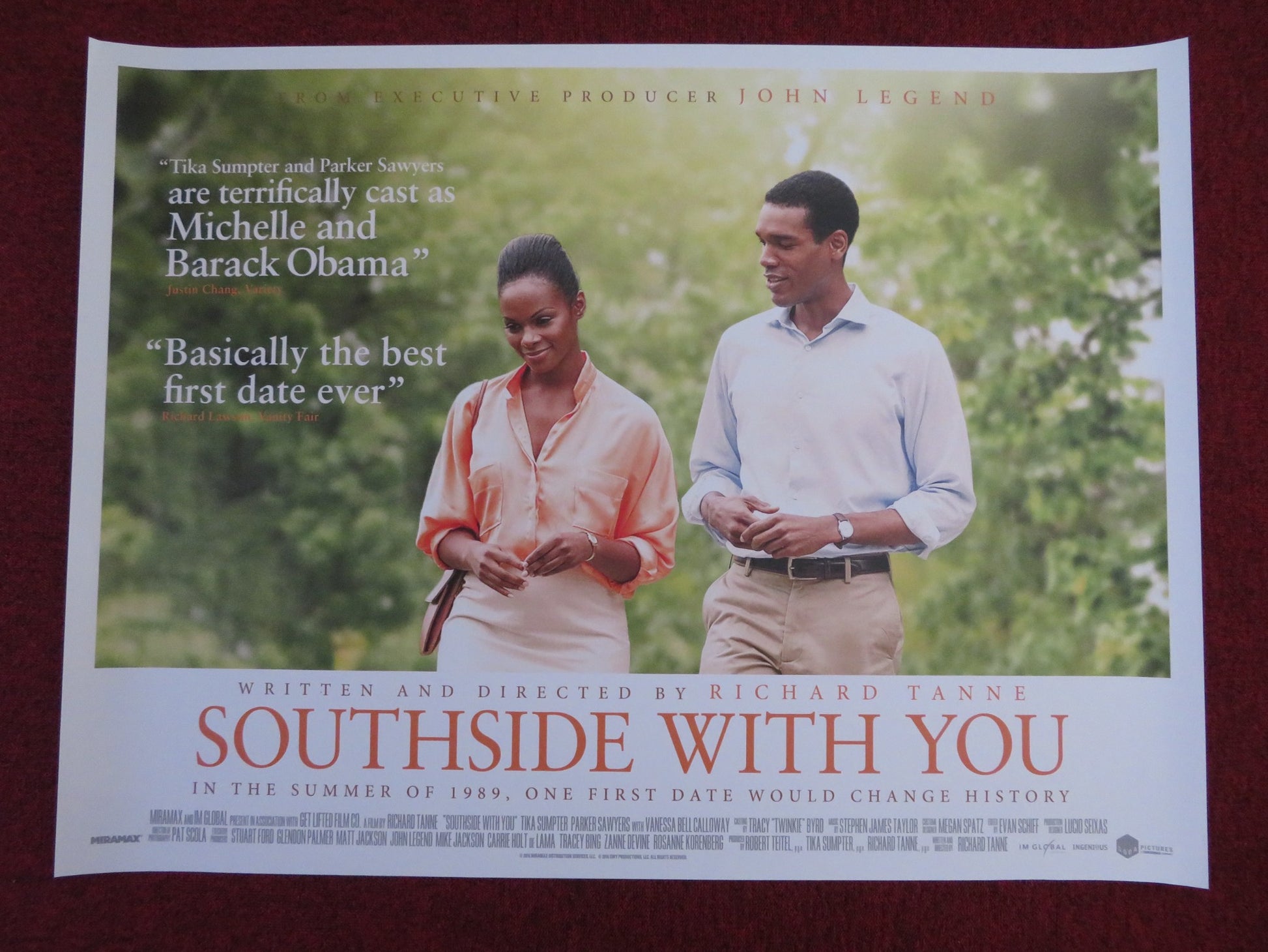 SOUTHSIDE WITH YOU UK QUAD (30"x 40") ROLLED POSTER PARKER SAWYERS SUMPTER 2016 - Rendezvous Cinema