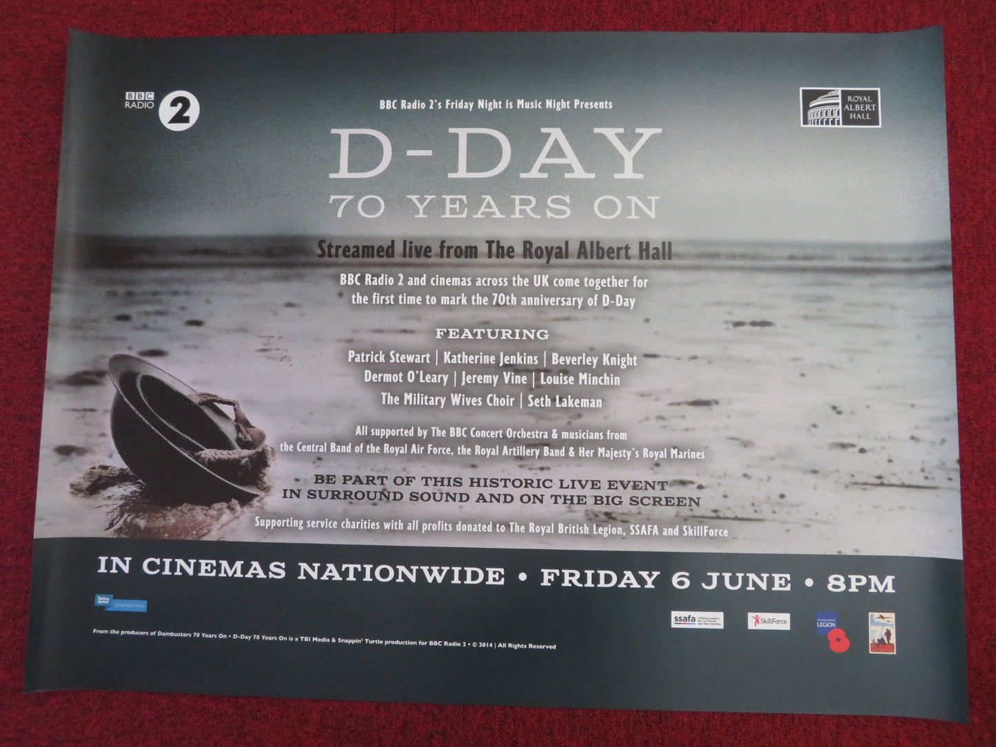 D-DAY 70 YEARS ON LIVE ROYAL ALBERT HALL UK QUAD (30"x 40") ROLLED POSTER 2014 - Rendezvous Cinema