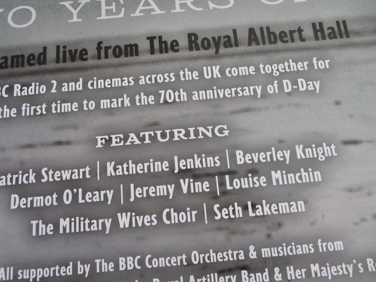 D-DAY 70 YEARS ON LIVE ROYAL ALBERT HALL UK QUAD (30"x 40") ROLLED POSTER 2014 - Rendezvous Cinema