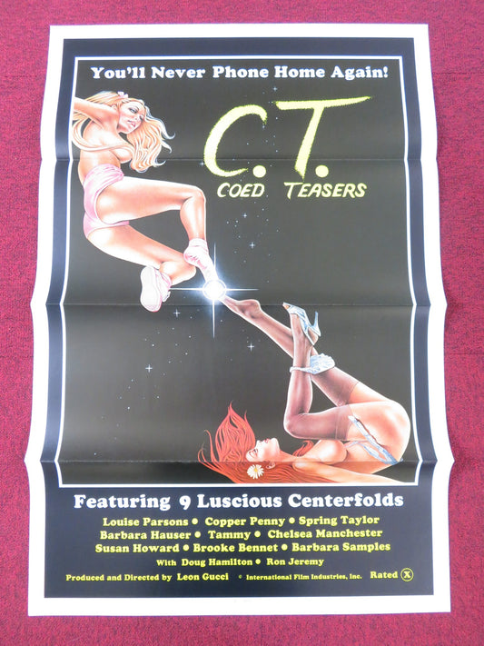 COED TEASERS US TRI FOLDED ONE SHEET ROLLED POSTER BROOKE BENNET RON JEREMY 1983