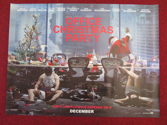 OFFICE CHRISTMAS PARTY UK QUAD (30"x 40") ROLLED POSTER JASON BATEMAN 2016 - Rendezvous Cinema