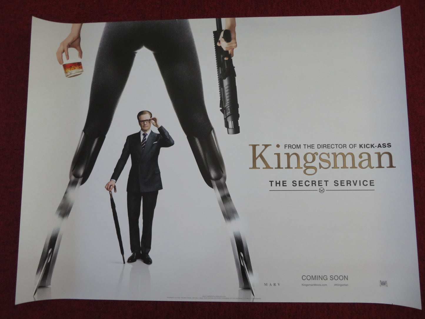 KINGSMAN: THE SECRET SERVICE - B UK QUAD (30"x 40") ROLLED POSTER T EGERTON 2014 - Rendezvous Cinema