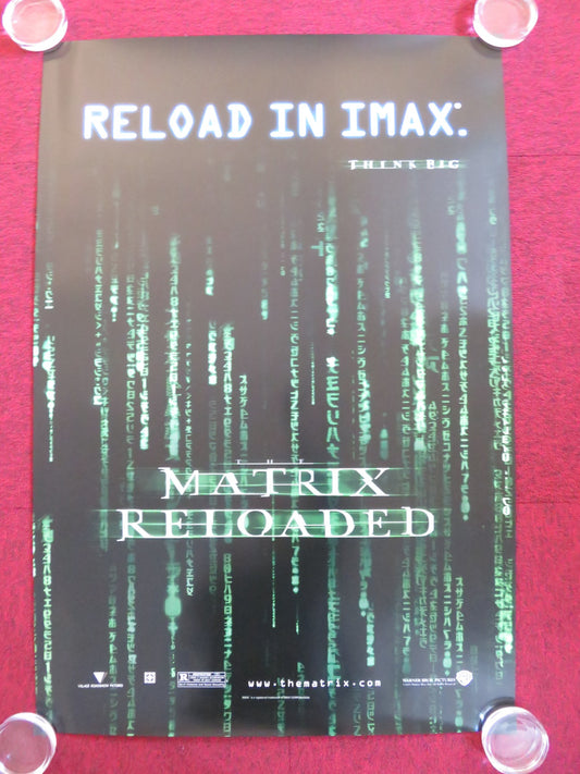 THE MATRIX RELOADED US ONE SHEET ROLLED POSTER KEANU REEVES HUGO WEAVING 2003
