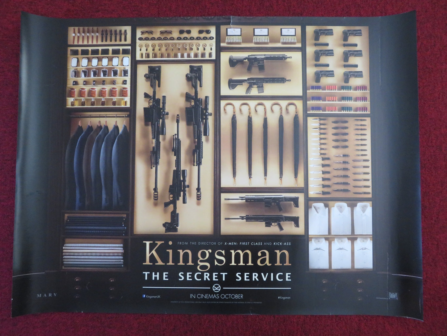 KINGSMAN: THE SECRET SERVICE- A UK QUAD (30"x 40") ROLLED POSTER T. EGERTON 2014 - Rendezvous Cinema