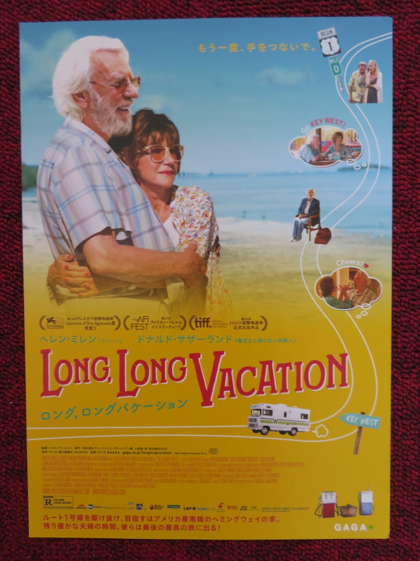 THE LEISURE SEEKER JAPANESE CHIRASHI (B5) POSTER DONALD SUTHERLAND H. MIREN 2017 - Rendezvous Cinema