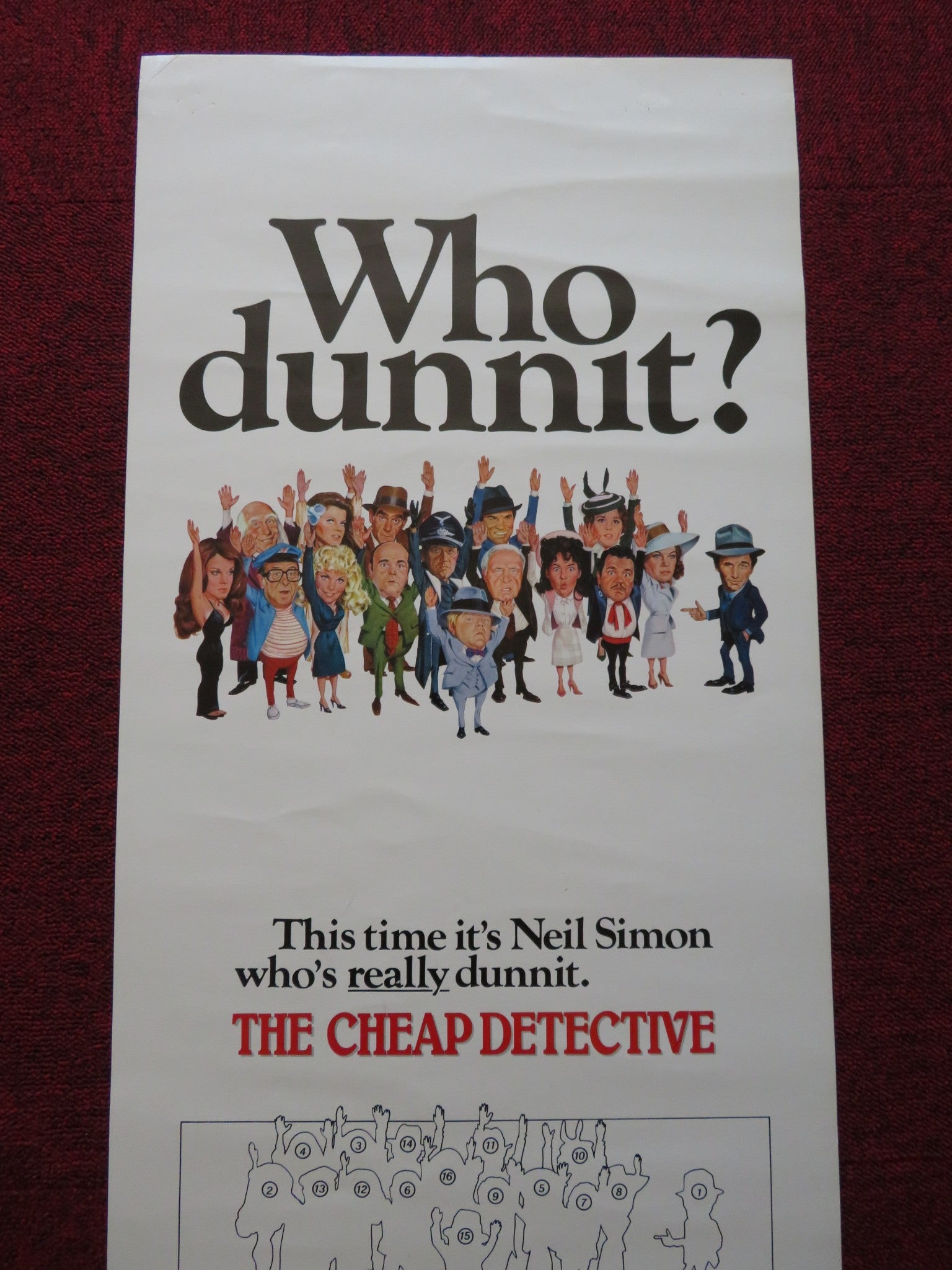 THE CHEAP DETECTIVE US INSERT (14"x 36") POSTER PETER FALK SID CAESAR 1978 - Rendezvous Cinema