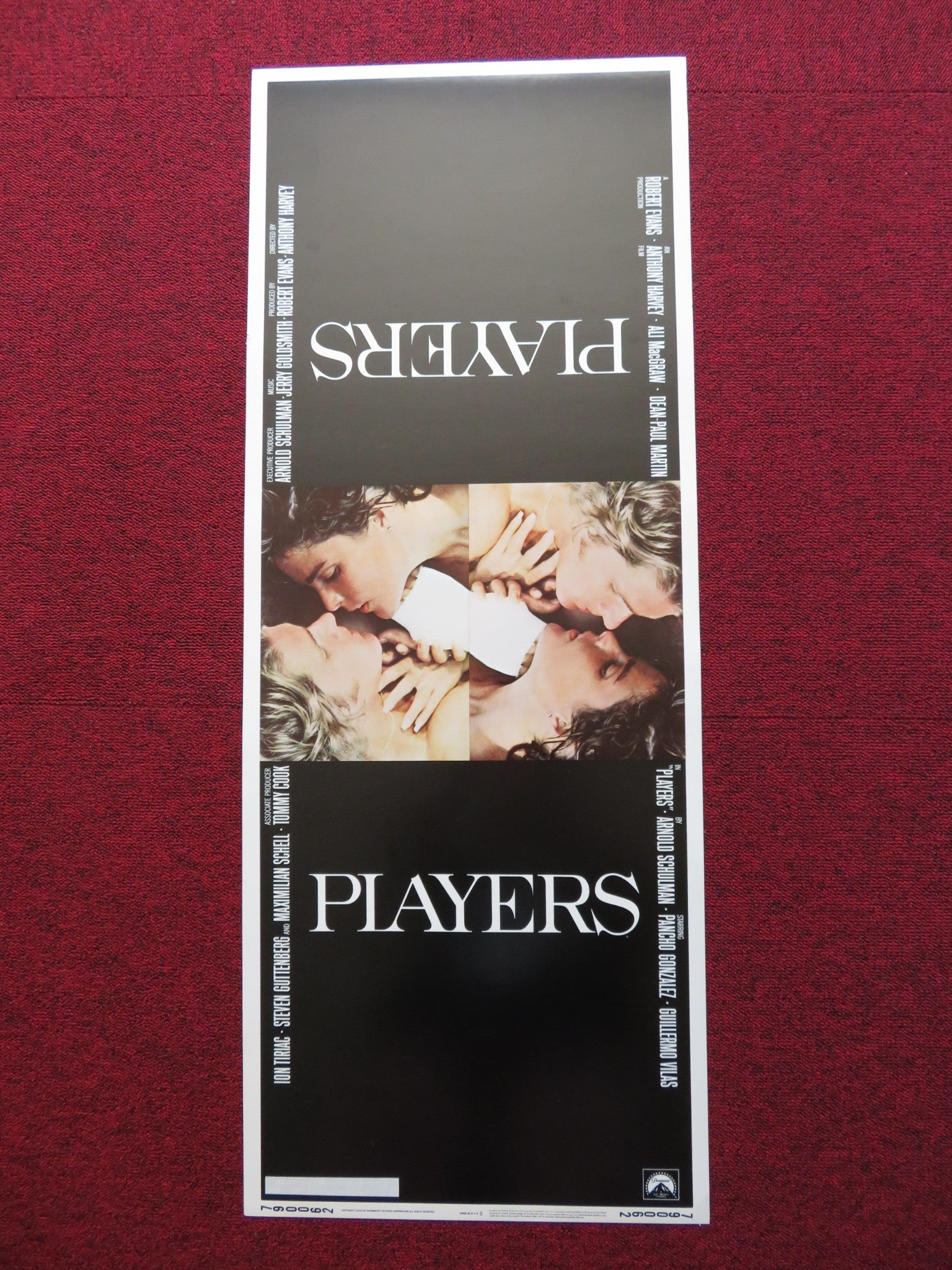 PLAYERS US INSERT (14"x 36") POSTER ARNOLD SCHULMAN PANCHO GONZALEZ 1979 - Rendezvous Cinema