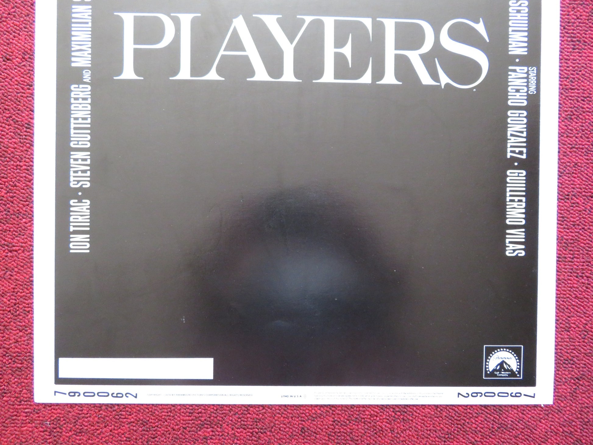 PLAYERS US INSERT (14"x 36") POSTER ARNOLD SCHULMAN PANCHO GONZALEZ 1979 - Rendezvous Cinema
