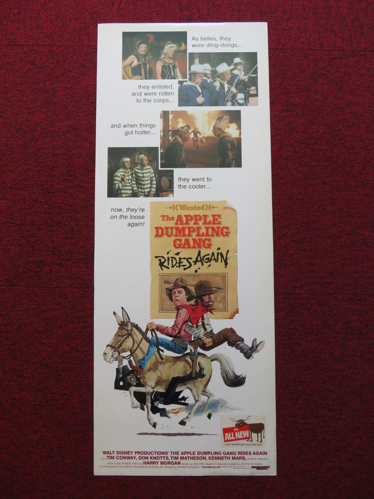 THE APPLE DUMPLING GANG RIDES AGAIN US INSERT (14"x 36") POSTER DISNEY T.CONWAY - Rendezvous Cinema