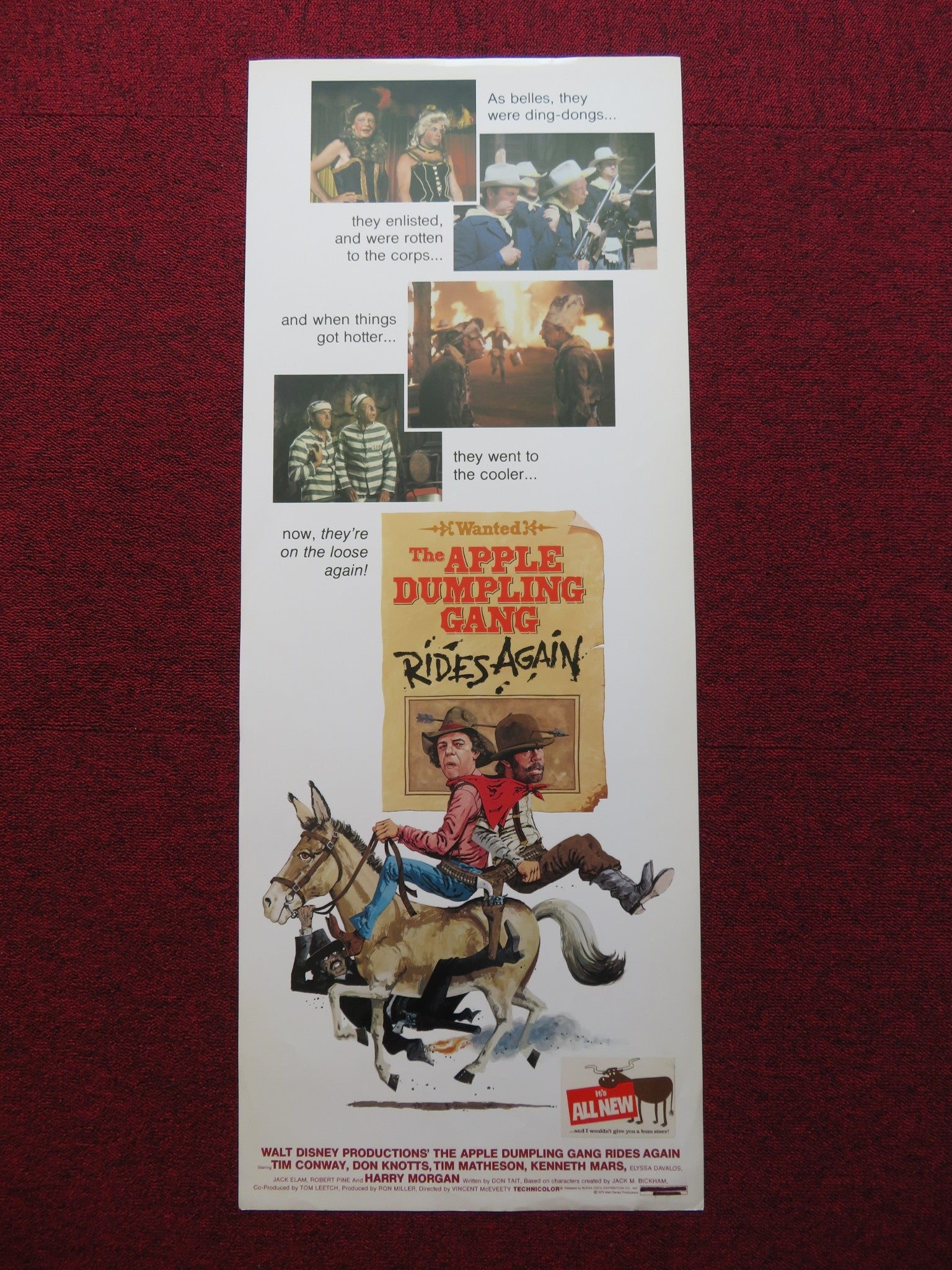 THE APPLE DUMPLING GANG RIDES AGAIN US INSERT (14"x 36") POSTER DISNEY T.CONWAY - Rendezvous Cinema