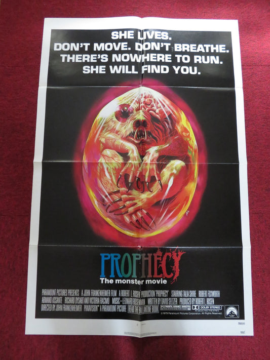 PROPHECY FOLDED US ONE SHEET POSTER TALIA SHIRE ROBERT FOXWORTH 1979