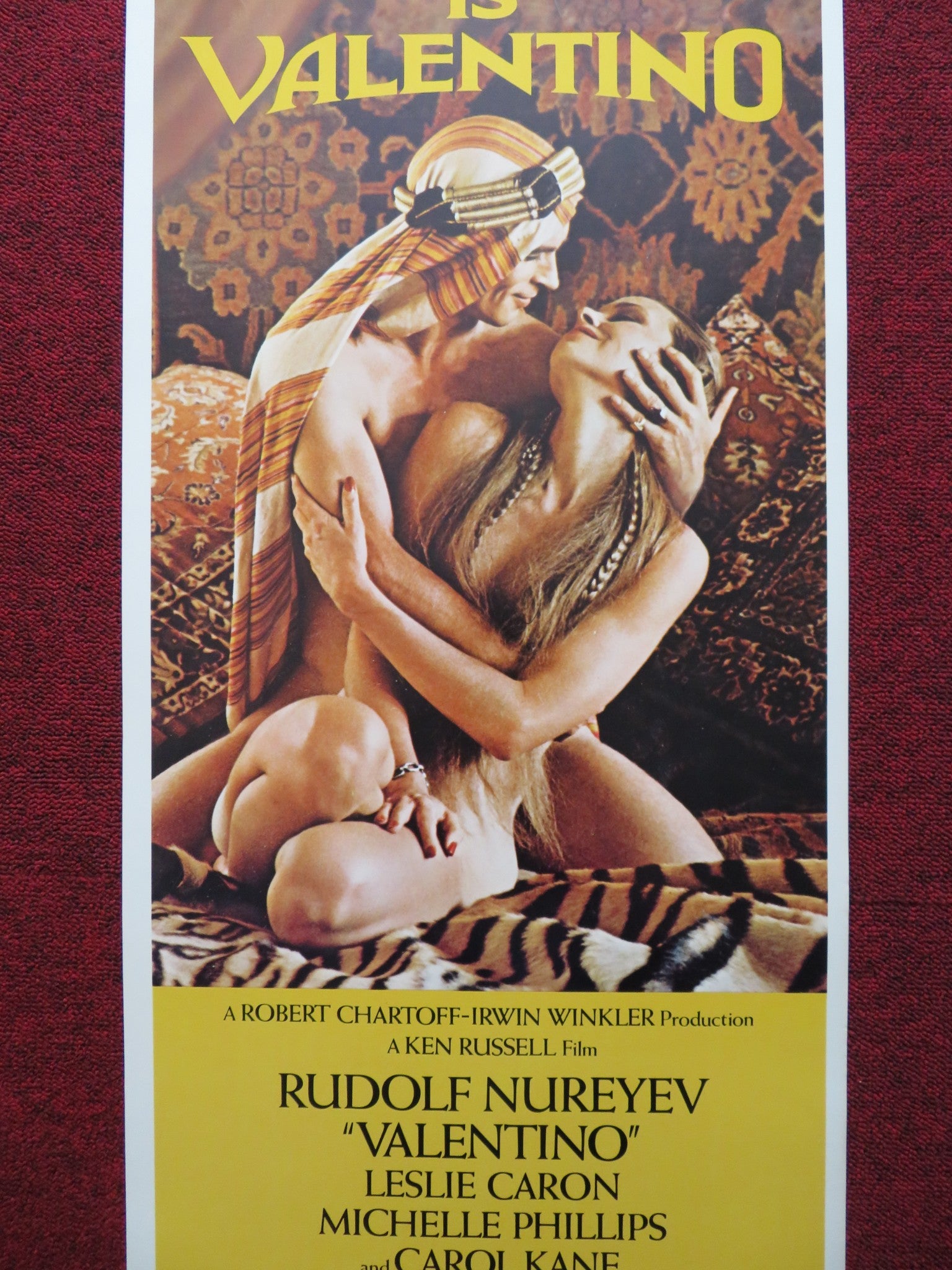 VALENTINO US INSERT (14"x 36") POSTER RUDOLF NUREYEV LESLIE CARON 1977 - Rendezvous Cinema