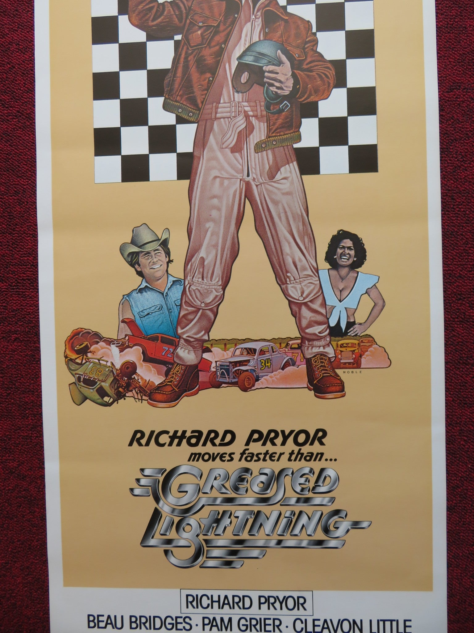 GREASED LIGHTNING US INSERT (14"x 36") POSTER RICHARD PRYOR BEAU BRIDGES 1977 - Rendezvous Cinema