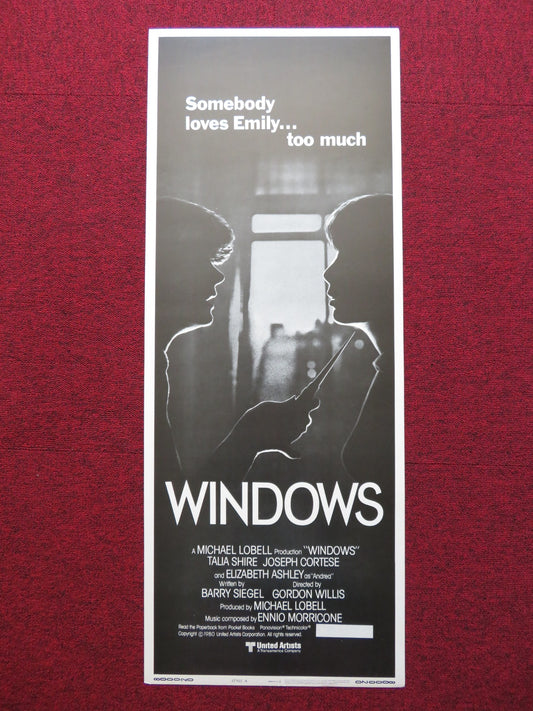 WINDOWS STYLE A US INSERT (14"x 36") POSTER TALIA SHIRE JOSEPH CORTESE 1980 - Rendezvous Cinema